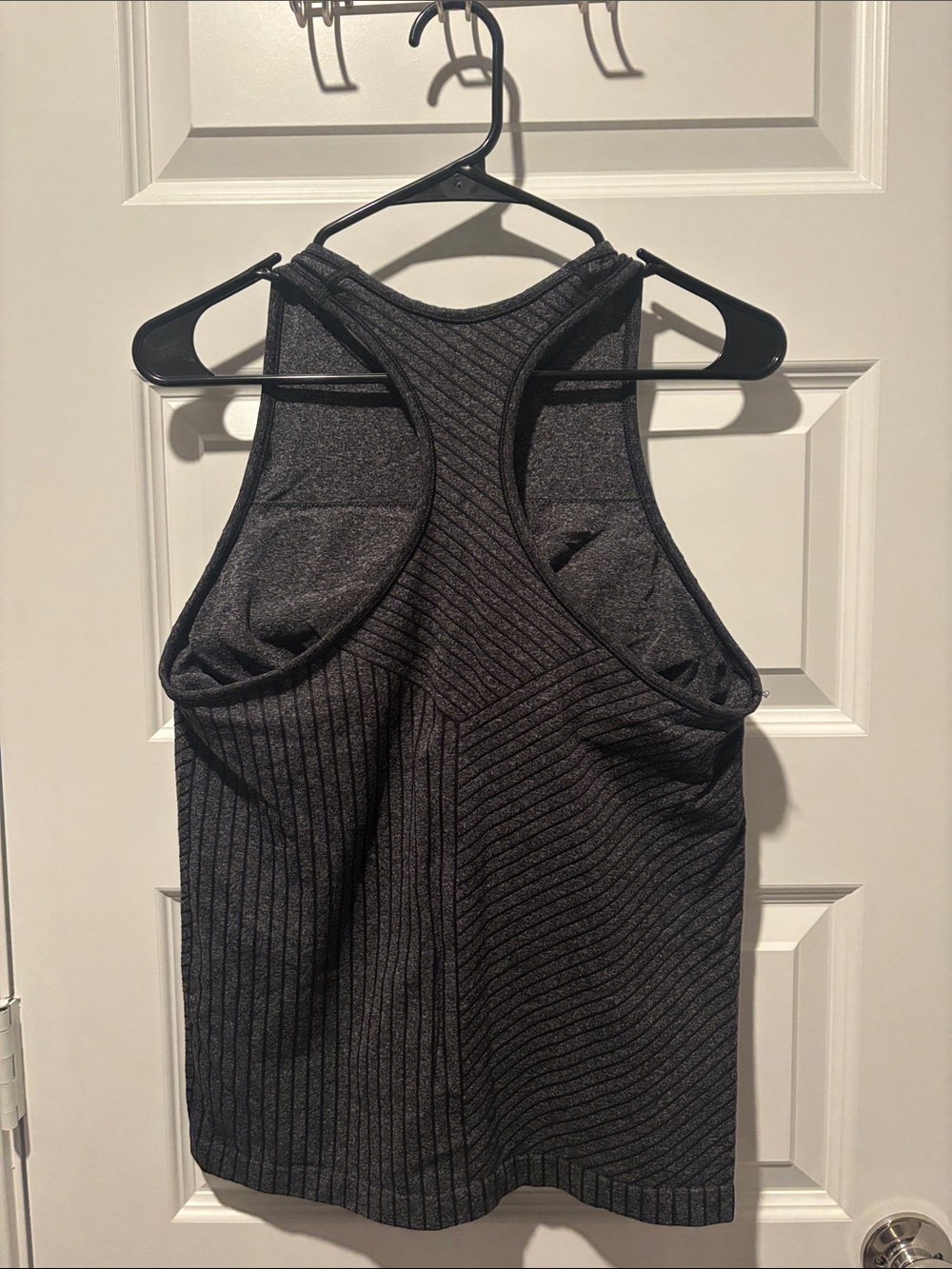 all in motion Charcoal Ribbed Racerback Tank - Picture 3 of 3